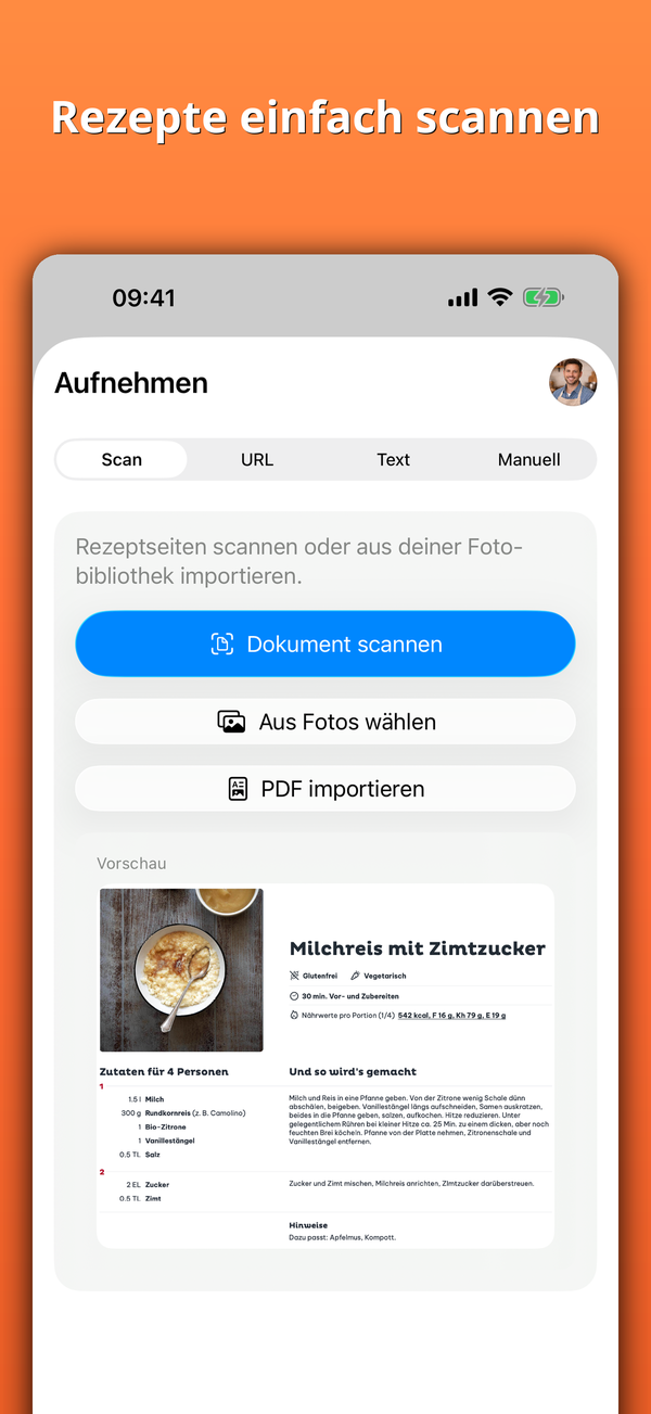 Rezepte einfach scannen