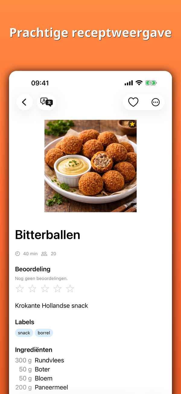 Prachtige receptweergave