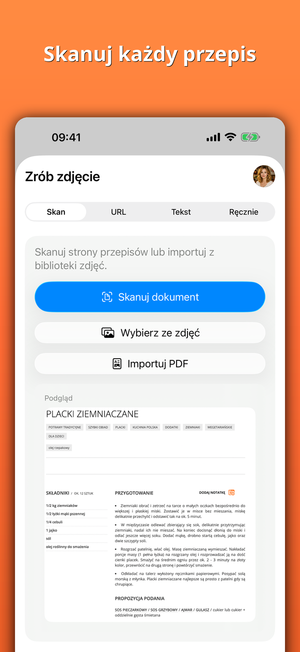 Skanuj każdy przepis