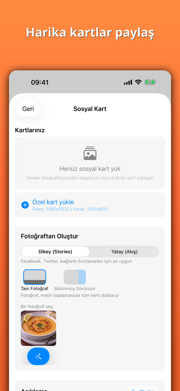 Harika kartlar paylaş